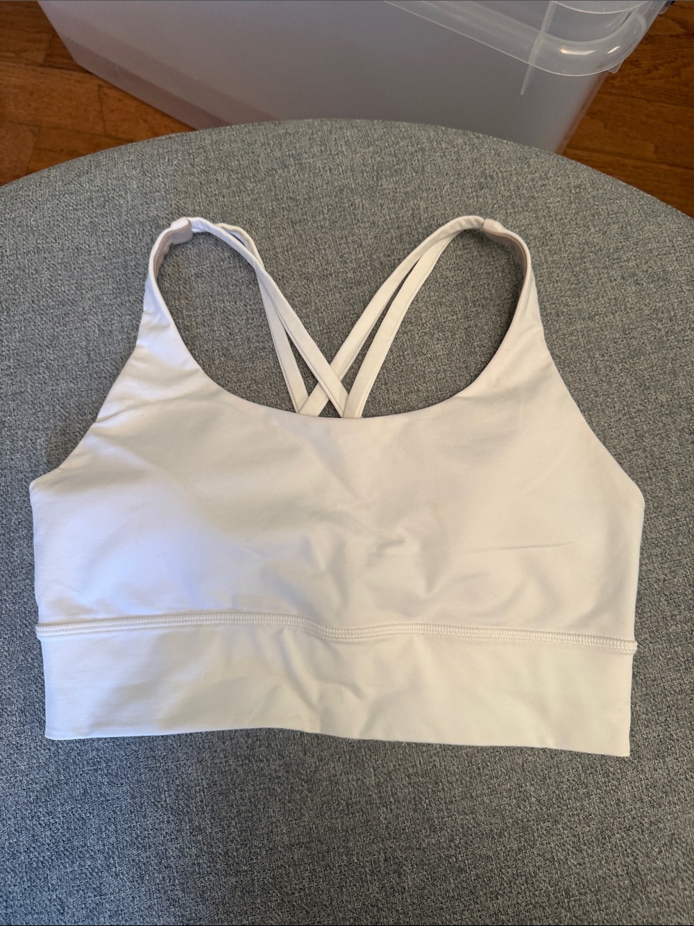 Women's Cream Strappy Sports Bralette